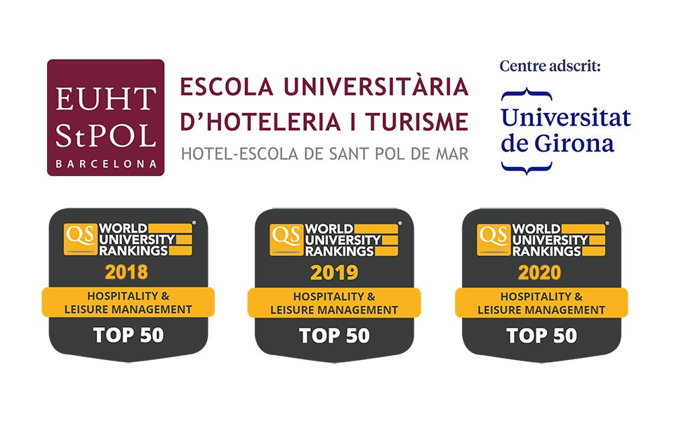L’EUHT StPOL se situa per tercer any consecutiu entre les 50 millors universitats del món en Hoteleria i Turisme