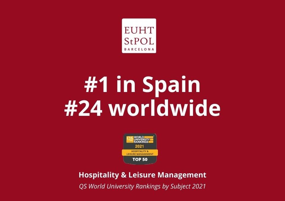 EUHT StPOL consolidates its position as the best university in Spain in Hospitality and Leisure Management